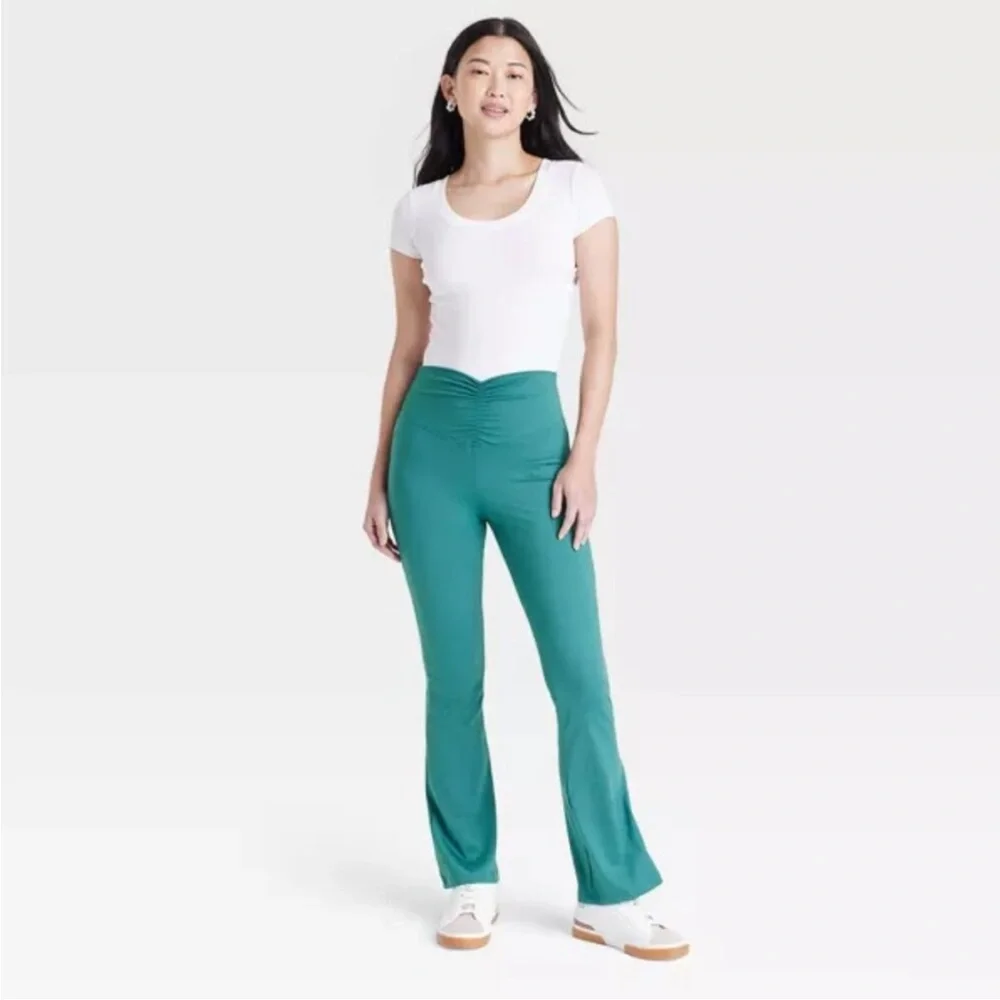 a new day Women's Green Flare Pants - Picture 1 of 5